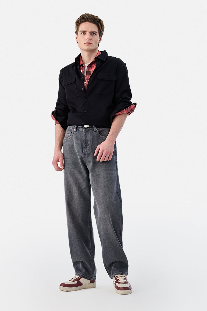SNITCH Washed Loose Fit Jeans - Image 2